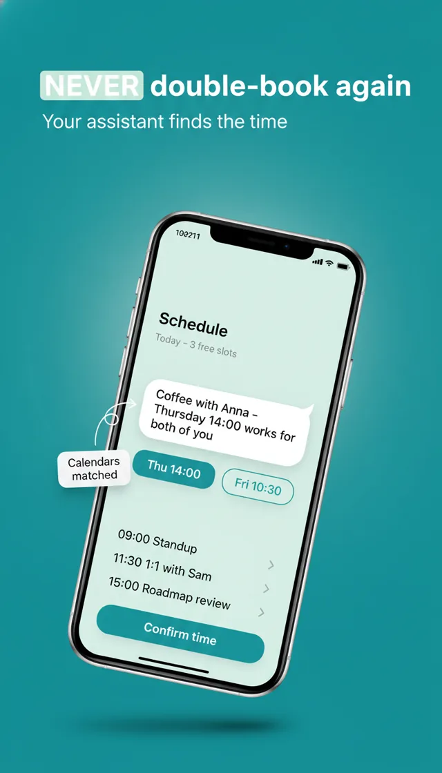 Brand block style candidate: solid teal background with angled phone