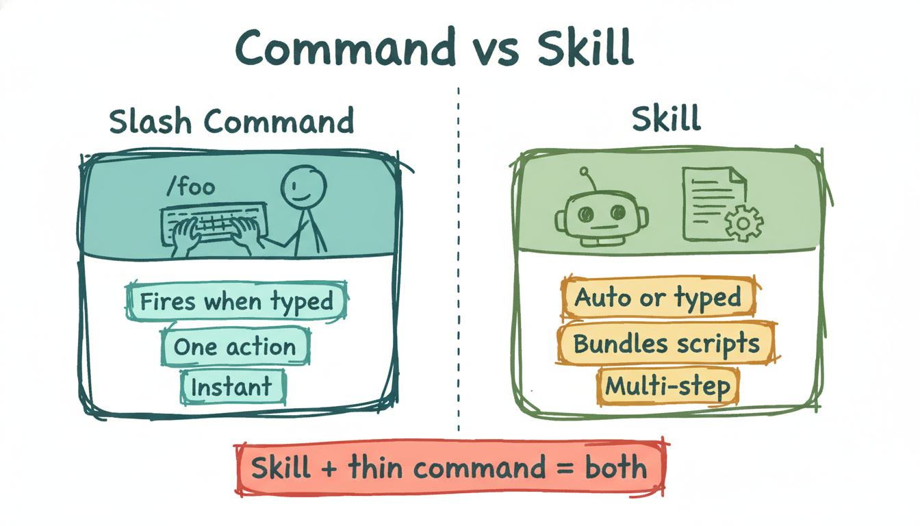 Command vs Skill diagram