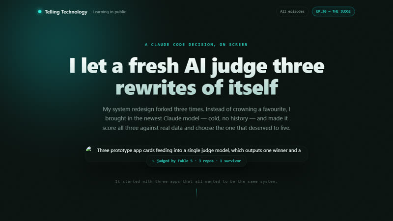 I let a fresh AI judge three rewrites of itself