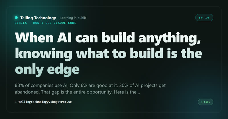 The doctor-vs-pharmacist positioning and the Constraint to KPI to Build method for deciding what's worth building with AI